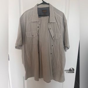 Mens short sleeve button down